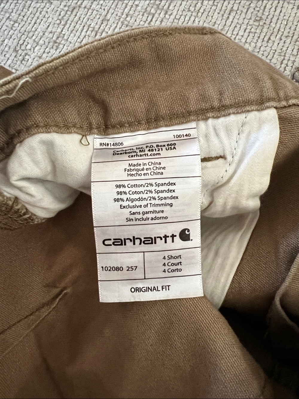 Carhartt Tan Canvas Cargo Pants - Picture 7 of 13